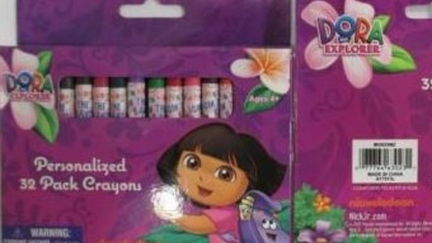 Dora Explorer packaged crayons were among those being sold with asbestos in the wax.