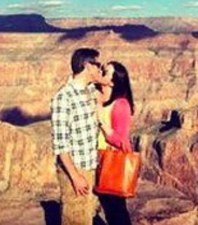 Brittany Maynard with her husband Dan Diaz at the Grand Canyon two weeks before she died.