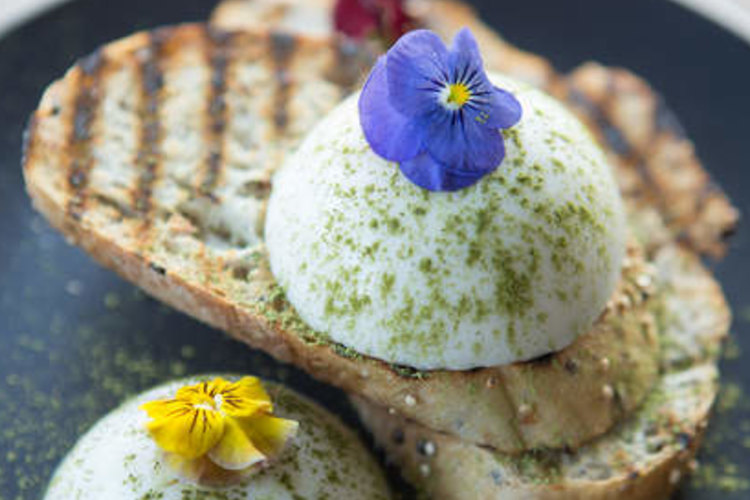 Vegan 'eggs' on toast at Matcha Mylkbar.