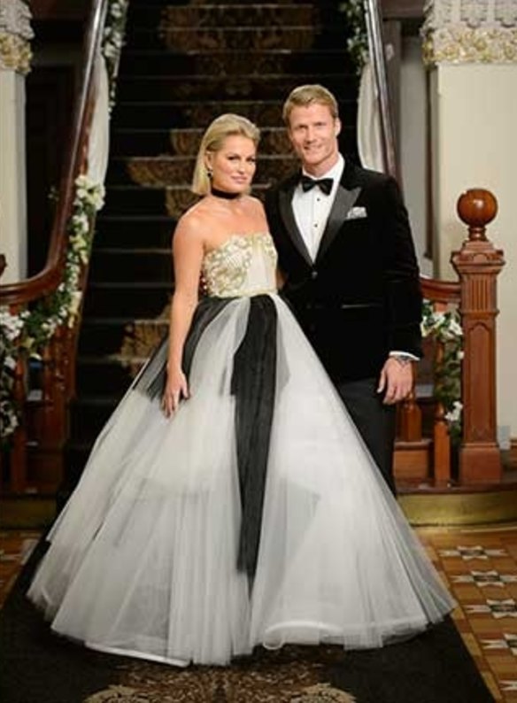 Maguire with the Bachelor Richie Strahan on last week's episode.