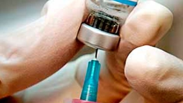 A dose of the measles mumps rubella, or MMR, vaccine.