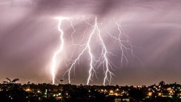 Eleven workers miraculously survived a lightning strike.