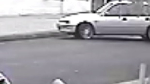 The silver car captured on CCTV: Police are calling on anyone who recognises this vehicle to come forward.