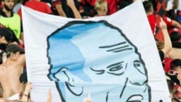 Supporter ban: A cropped section of the offending banner.