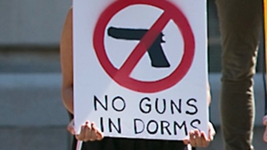 An anti-carry rally on the University of Texas campus.