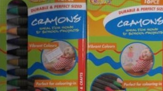 Six packets of crayons were found to contain asbestos.