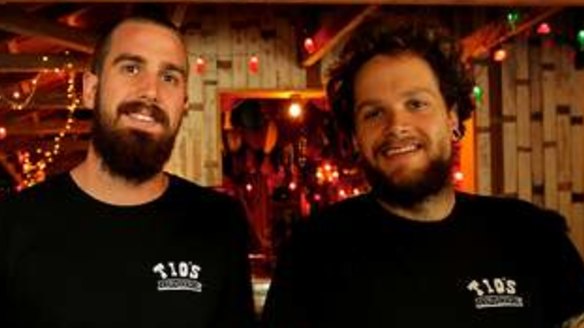 Alex Dowd (left) and Jeremy Blackmore (right), inside Tio's