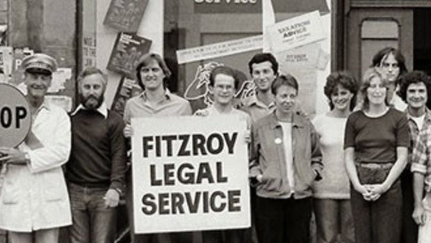 The Fitzroy Legal Service circa 1980; Sam Biondo is fifth from left.