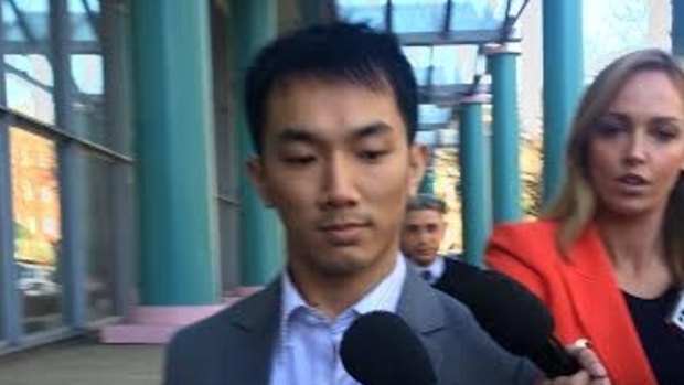 Physiotherapist Daniel Dung Huynh outside court on Monday.