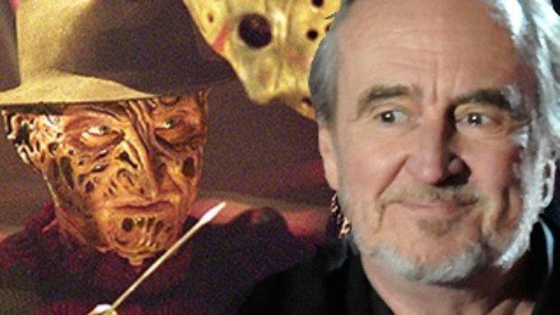Wes Craven and Old Pizza Face, aka Freddy Krueger.
