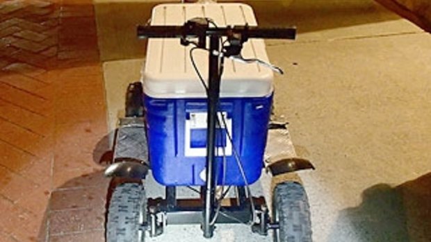 A WA man was caught drink driving on this motorised Esky in April.