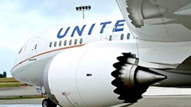 United Airlines Boeing 787 Dreamliner.