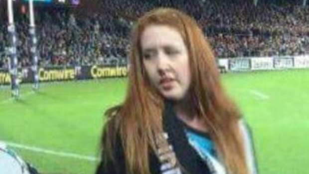 A photo posted to Facebook, purportedly showing the woman who threw a banana at footballer Eddie Betts on Saturday night.