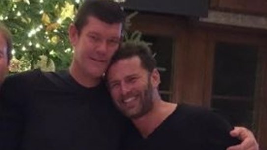 Karl Stefanovic on Bora Bora with James Packer.