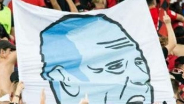 'Unacceptable': Part of the offending banner under investigation.