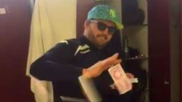 Adam Ashley-Cooper's teammates posted a video of him at his new locker to the music of Jessie J's Price Tag, with the lyrics "it's not about the money, money, money".