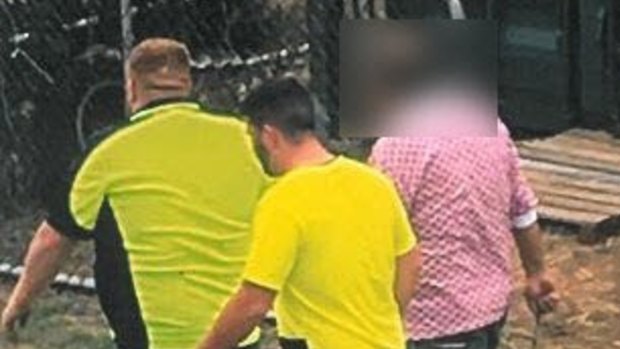 The "tradies" allegedly turned up to a home offering to do gravel work, but when they weren't paid in advance, stole from the victim.