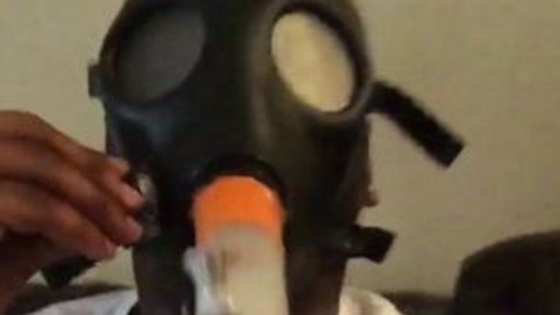 A still from the video posted on Tunsil's Twitter account.