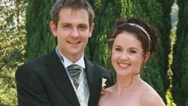Jill Meagher with her husband Tom on their wedding day.