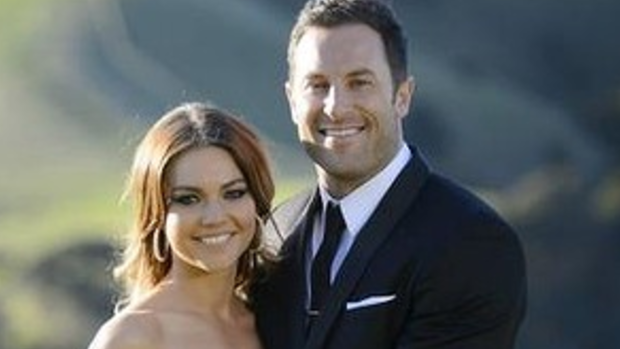 Second time lucky: Sam Frost and Sasha Mielczarek in <i>The Bachelorette Australia</i> 2015 finale.