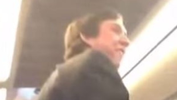 This still shows a member of University of Oklahoma's Sigma Alpha Epsilon allegedly leading a racist chant, which was caught on video and released online.