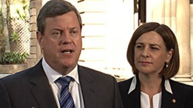 Queensland LNP leader Tim Nicholls and deputy Opposition leader Deb Frecklington.