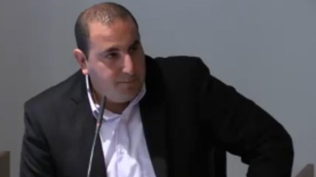 Class 1 Form owner Elias Taleb gave evidence at the Canberra hearings of the trade unions royal commission in July 2015. 
