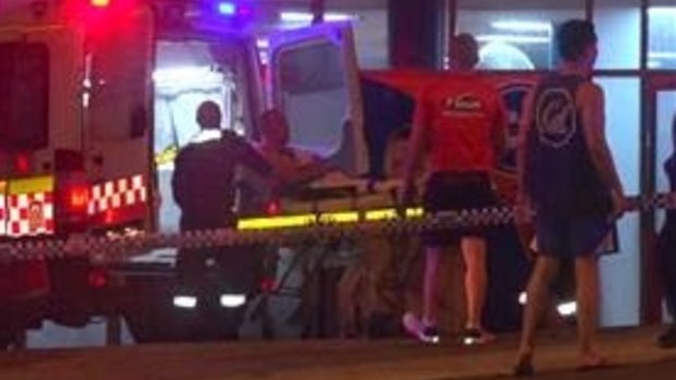 Three men were stabbed at the Plus Fitness gym in Brookvale on Monday night.