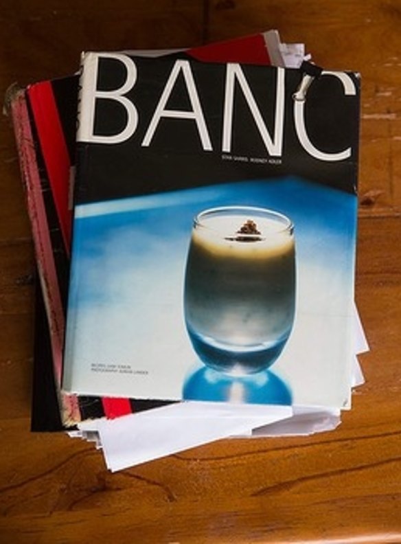 6 In a fire, the chef would make sure to grab out-of-print cookbooks - like his copy of 'Banc', which chronicled the first Sydney restaurant he worked at - and old journals that feature past menus. 
