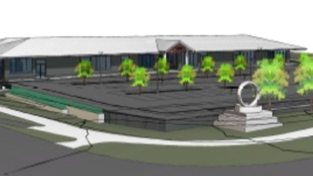 An artist's impression of the original design for the Coombs shopping centre.