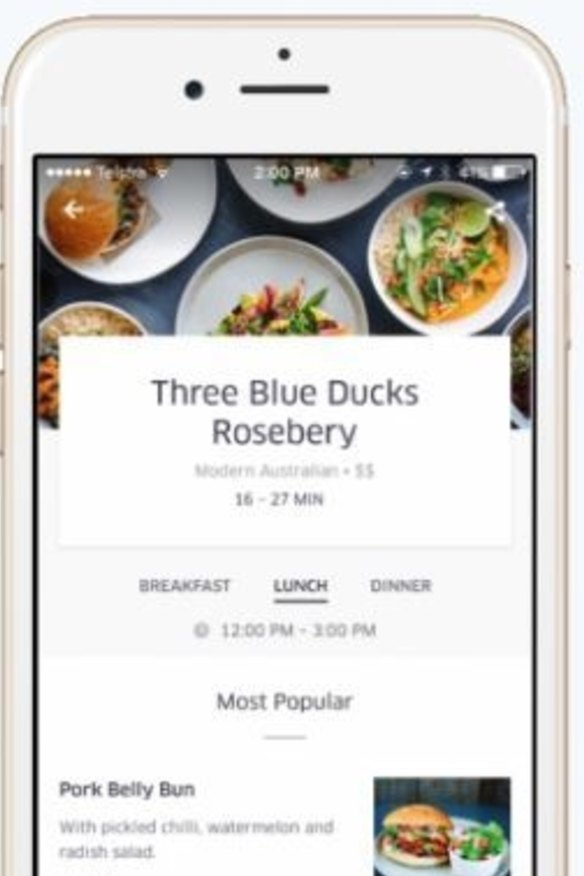 UberEATS app is available on both iOS and Android.