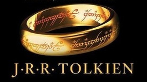 The "ring of power" as depicted of the cover of J.R.R.Tolkien's Lord of the Rings.