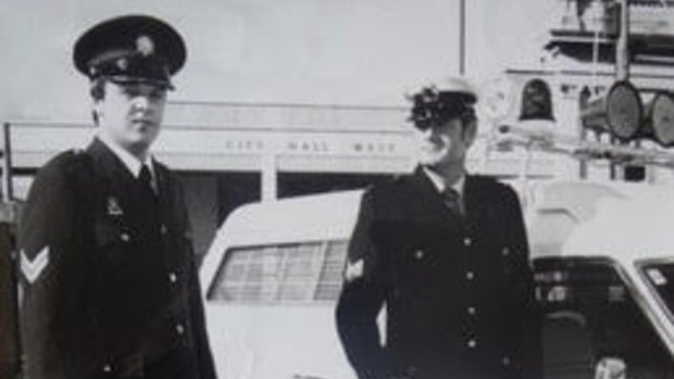 Richard Quigg (right) on patrol.
