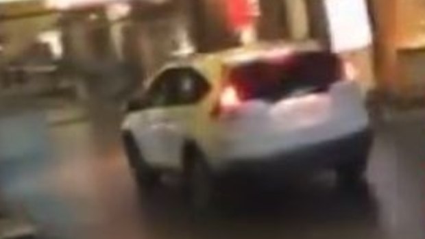 Mobile phone footage of the car used in the CBD rampage. 