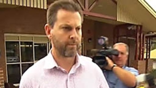 Gerard Baden-Clay leaves the police station.