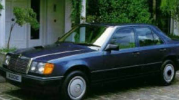 An image of a 1988 Mercedes sedan similar to the one stolen. 
