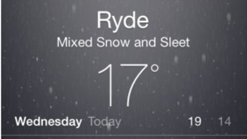 Apple S Iphone Weather App Forecasts Snow For Sydney Ignore It