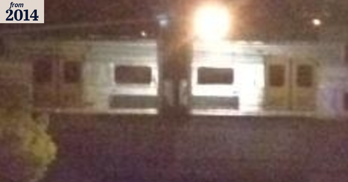Train catches fire on Granville overpass
