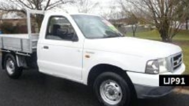 Police believe the pair are travelling in a white ute similar to the one pictured.