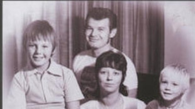 Carl Williams as a boy and with his father George, mother Barbara and his brother Shane.