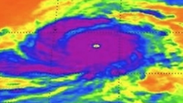 NASA snaps an infrared picture of Soudelor from its Aqua satellite.