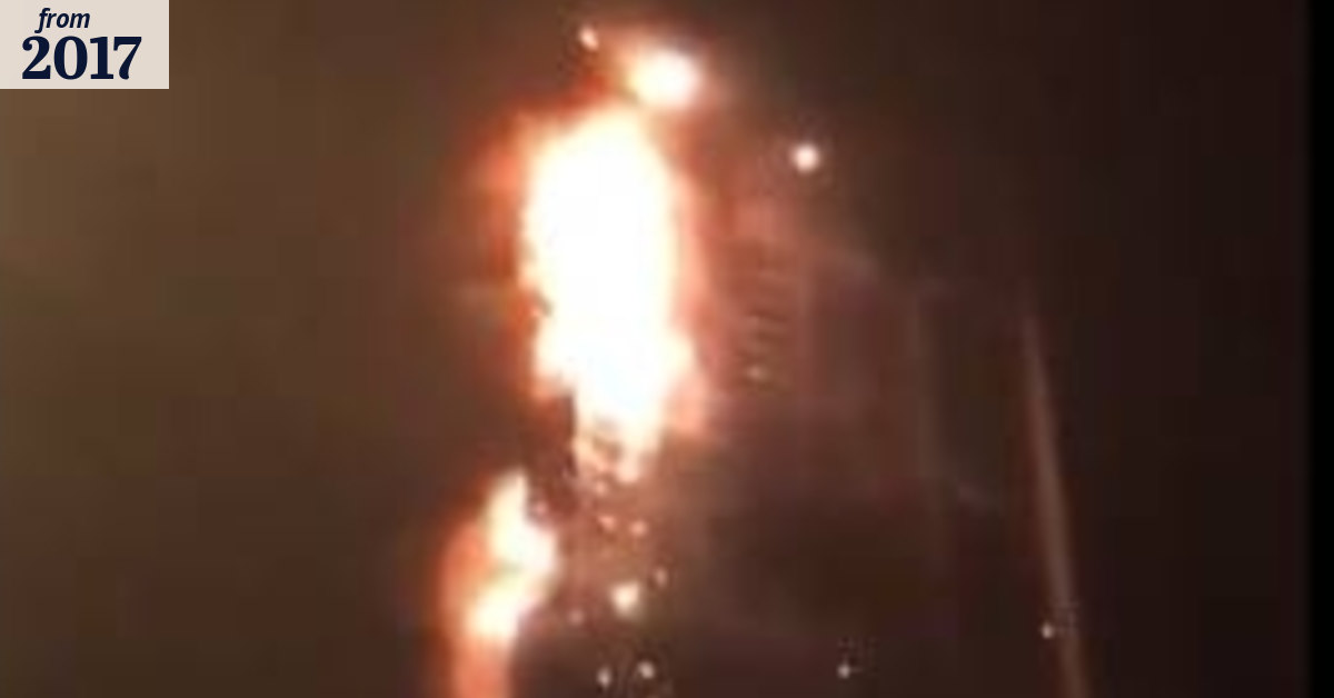 Fire rips through 86-storey Torch Tower skyscraper in Dubai