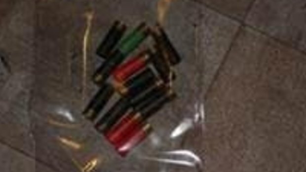 Ammunition found in the house in April.