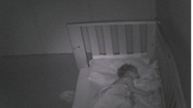 Security breach: An image taken from a webcam in a Sydney home shows a baby sleeping. The image was leaked on the Russian website.