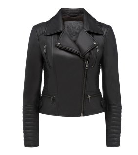 Get the look every woman can wear a black leather jacket
