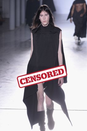 Fashion designer Rick Owens puts men's genitals on the catwalk for