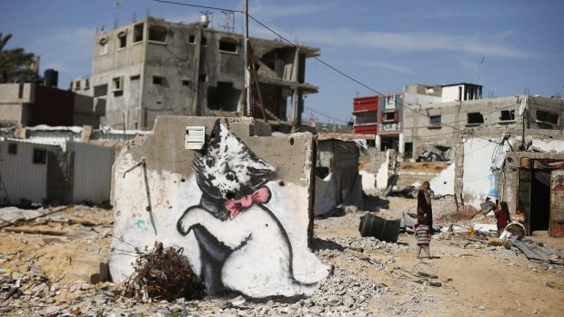バンクシーBanksy Cat in Gaza エスタンプリトグラフ 7/150 バンクシーBanksy Cat in Gaza エスタンプリトグラフ 7/150 版画