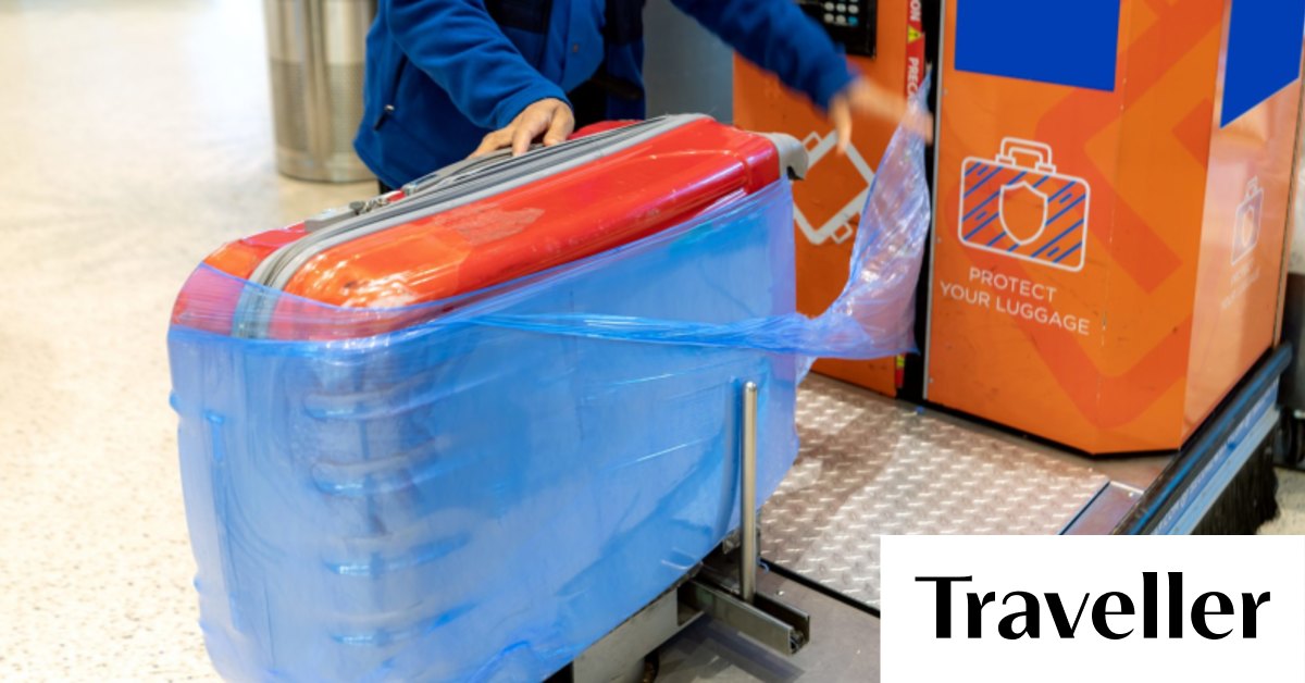 Plastic wrap suitcase deals
