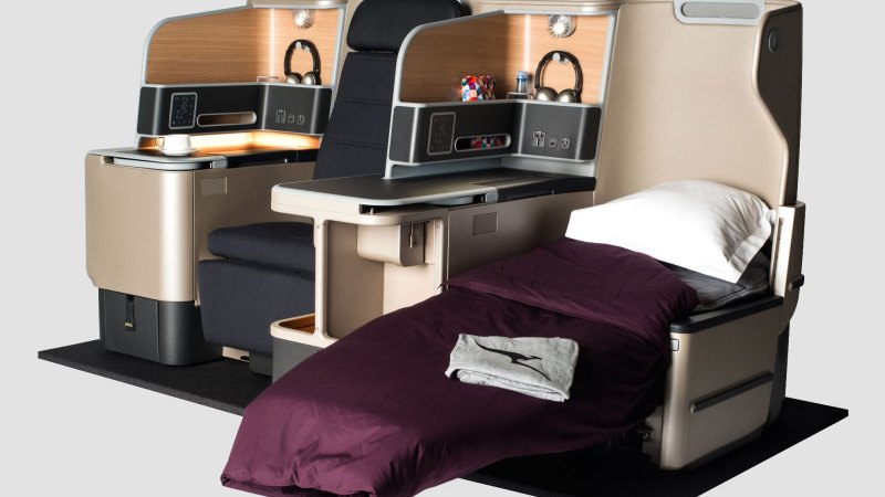 Qantas bassinet business class clearance