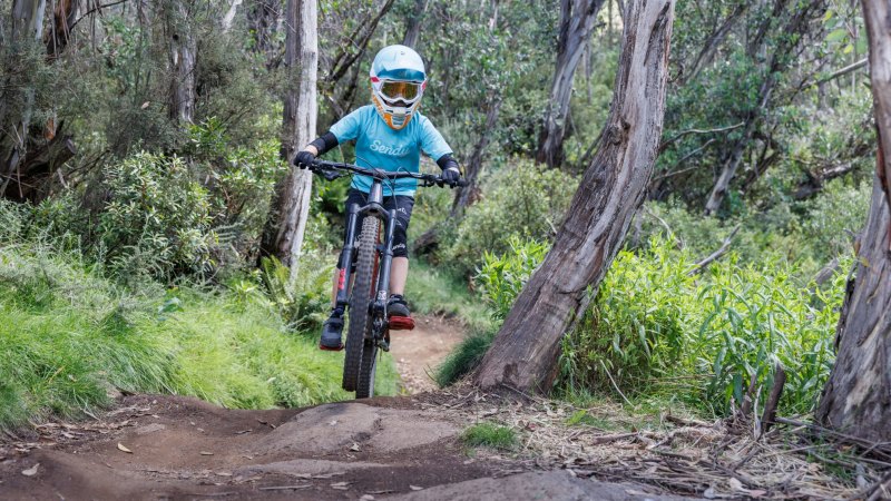 Mountain biking in Thredbo NSW Snowy Mountains trail for beginners